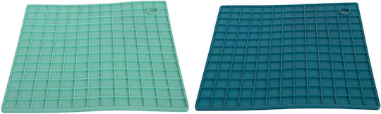 Hit Hit Tischsets Silikon Blau 17x17cm