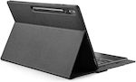 Dux Ducis Flip Cover Plastic / Silicon cu Tastatură Engleză SUA Negru Samsung Tab S9 Ultra