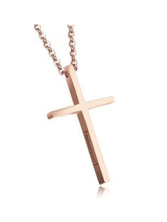 Gioelle Cross from Rose Gold Plated Steel