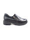 Pegabo Leder Damen Slip-Ons Schwarz