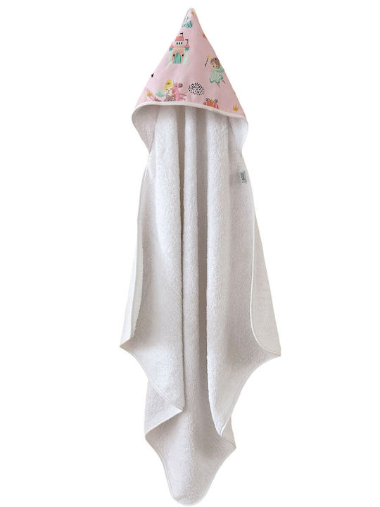 Bunny Bebe Baby Bath Towel Hooded Pink 75x75cm