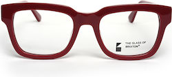 The Glass of Brixton Women's Acetate Eyeglass Frame Burgundy