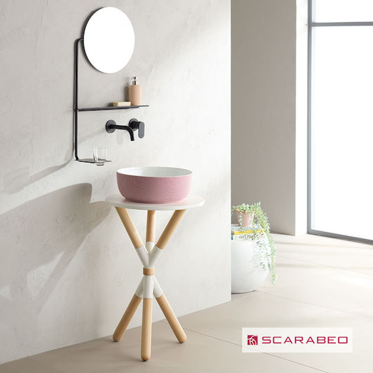 Scarabeo Cross Πάγκος χωρίς Νιπτήρα Μ52xΒ52xΥ76cm Pearl