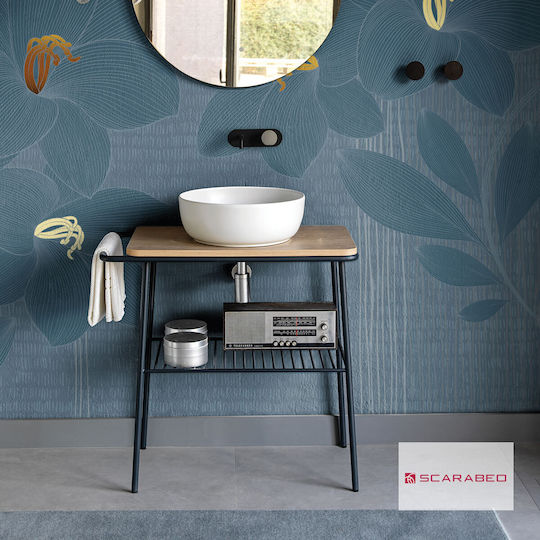 Scarabeo Fuji 80 Waschtisch ohne Waschbecken L79xB45xH77cm Rovere