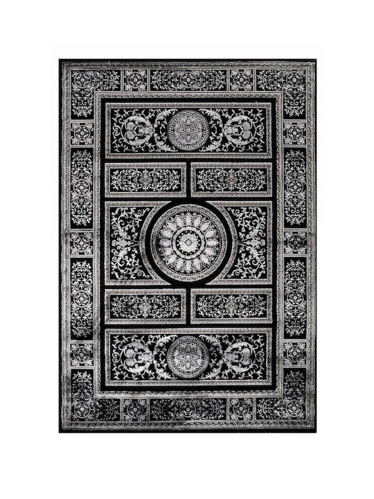 Tzikas Carpets Σετ Μοντέρνα Χαλιά Κρεβατοκάμαρας Μαύρο/Ασημί 161-0-355-23623-995 3τμχ