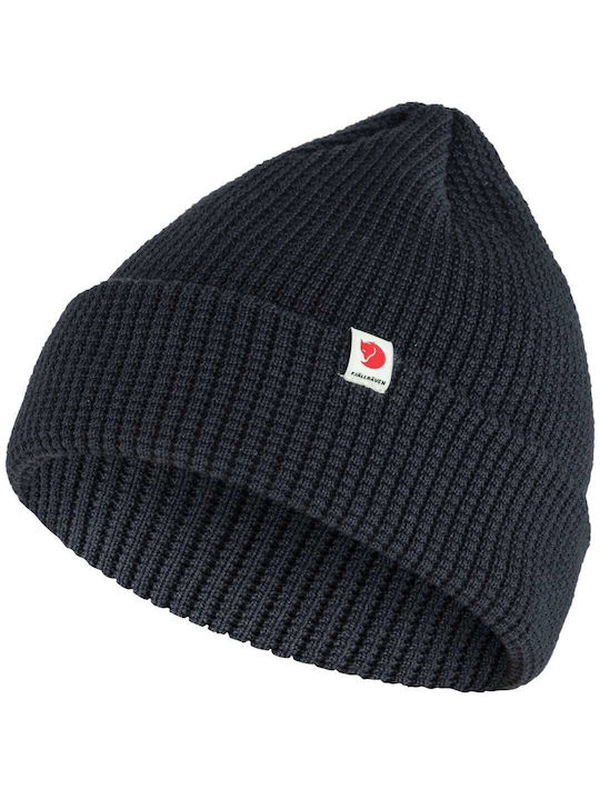 Tab Beanie Unisex Σκούφος Πλεκτός σε Navy Μπλε χρώμα