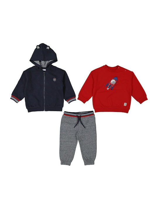 Mayoral Kinder Sweatpants Set - Jogginganzug Red 3Stück