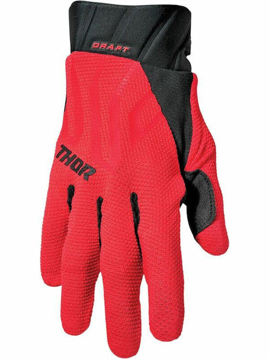 Thor Draft Men's Motocross Gloves Red