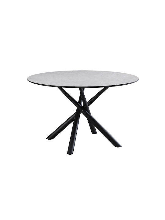 Votsalo Rund Tisch Speisesaal mit Steinoberfläche Gray 120x120x75cm