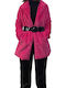 Women's Short Fur Fuchsia