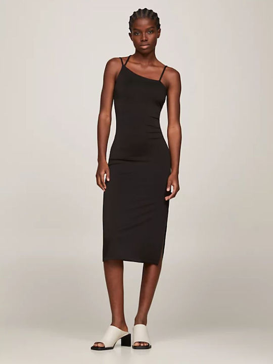 Tommy Hilfiger Midi Evening Dress Black