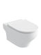 Orabella Clear Rimless Wall-Mounted Toilet Безръбрен с Стройна Капак Софт Клоуз White