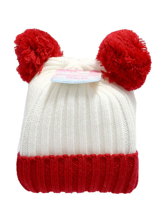 Kids Beanie Knitted White