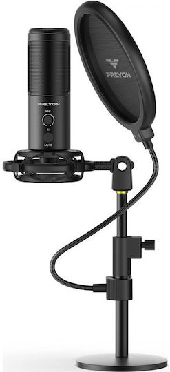 Preyon Buzzard Scream Комплект Δυναμικό Микрофон 3.5mm Настолен компютър, с амортисьори за Вокали в Черен Цвят