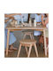 Σκαμπό For Kitchen с гръбнак Beige 1бр