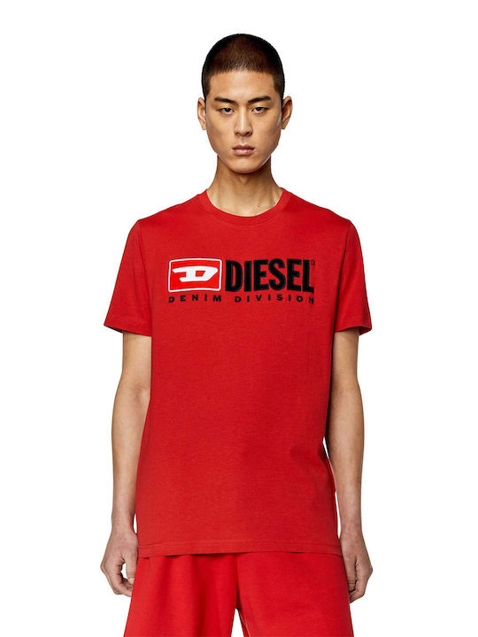 Diesel "t-diegor" Bluza Bărbătească cu Mânecă Scurtă RED