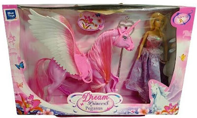 Blue Toys Кукла с рокля без презрамки Pegasus and Lila за 3++ Години