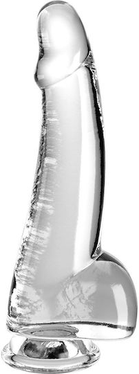 Pipedream Balls Realistisches Dildo mit Hoden und Saugnapf Transparent 15.2cm