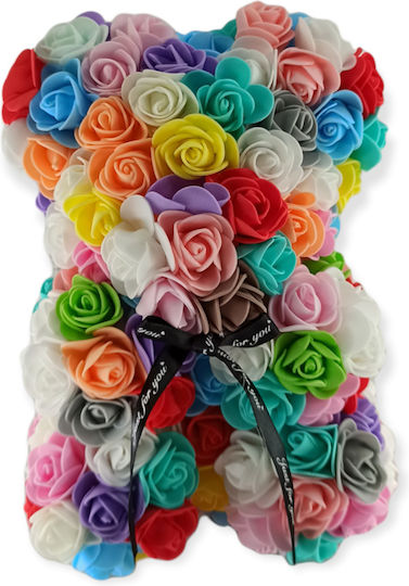 Мече от изкуствени рози Multicolour 25см