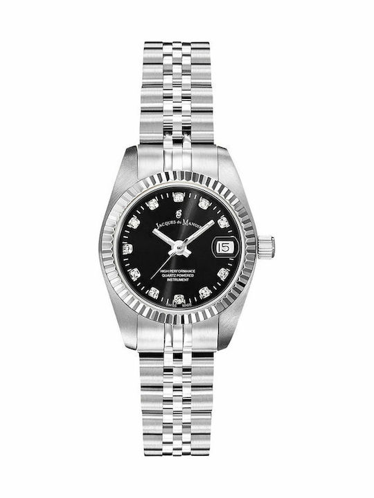 Jacques Du Manoir Women's Watch with Silver Metal Bracelet