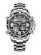 Lige Men's Watch Battery with Silver Metal Bracelet FB0007
