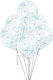 Set of 6 Balloons Latex Blue Boy Birth