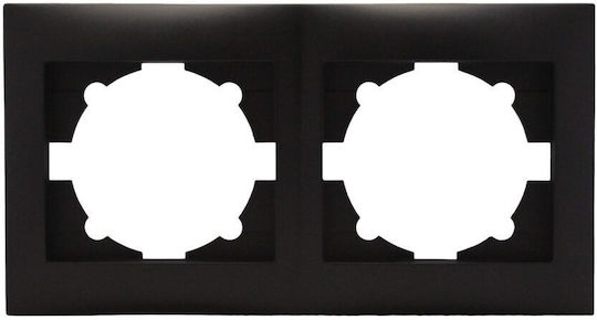 Switch Frame 2 Positions Horizontal Installation in Black Color 511380