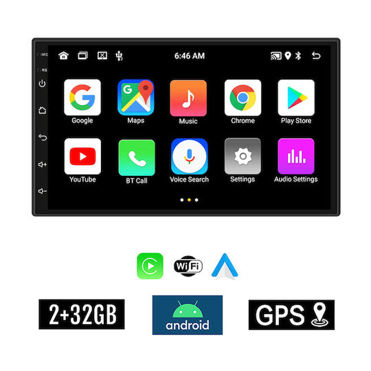 Kirosiwa Ηχοσύστημα Αυτοκινήτου για Citroen C2 2003-2016 (Bluetooth/USB/AUX/WiFi/GPS/Apple-Carplay/Android-Auto) με Οθόνη Αφής 7"