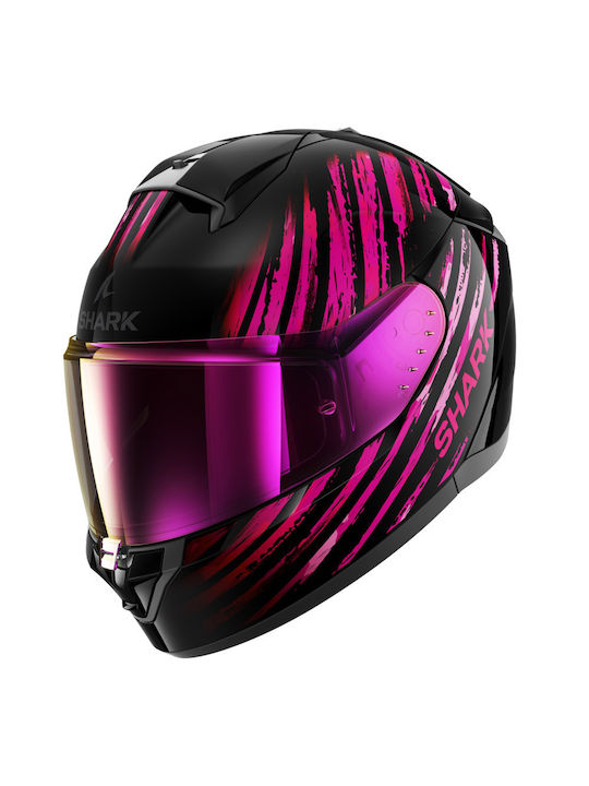 Shark Ridill 2 Assya Pink Black Κράνος Μηχανής Full Face ECE 22.06 1540gr με Pinlock και Sunvisor