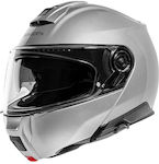 Schuberth C5 Glossy Silver Motorradhelm Aufklap...