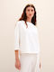 Tom Tailor Women's Blouse with 3/4 Sleeve White
