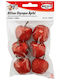 Meyco Χριστουγεννιάτικο Διακοσμητικό 6τμχ Κόκκινο