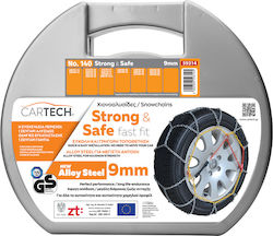 Cartech Strong & Safe No 140 Snow Chains Passenger Car Thickness 9mm Cartech Strong & Safe No 140 Snow Chains Passenger Car Thickness 9mm