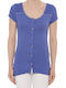 Mâneca scurta Femei Cămașă blue-violet