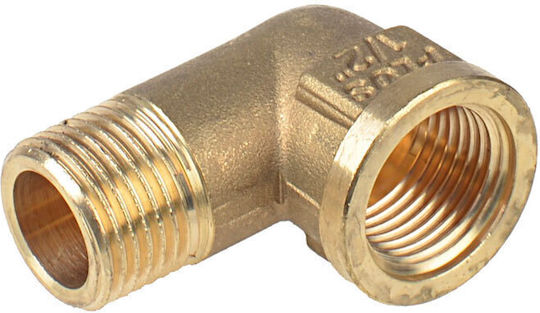 Bugatti ValvoSanitaria Γωνία Съединител за тръби Месинг 1/2" 0205.0005