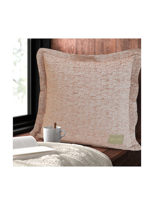 Lino Home Decorative Pillow Case Angollo - Winter Salmon 45x45cm.