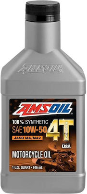 Amsoil Synthetic Motorcycle Oil for Four-Stroke Engines 10W-50 1lt