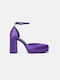 InShoes Purple Heels with Strap