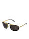 Sting Unisex Sonnenbrille mit Gold Metall Gestell und Schwarz Linse