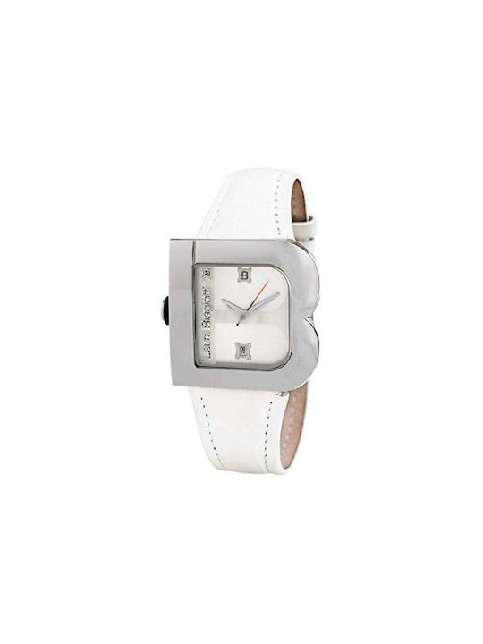 Laura Biagiotti Watch with White Leather Strap