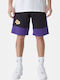 Lakers Αθλητική Ανδρική Βερμούδα Μαύρη