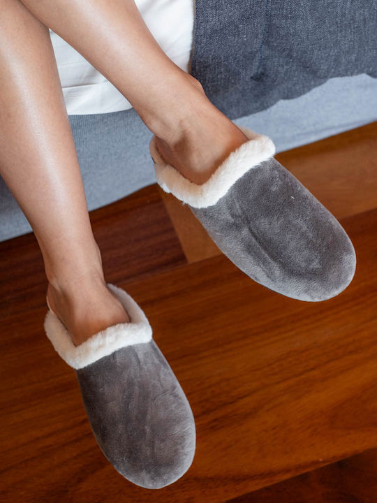 Parex Winter Women's Slippers in Gray color
