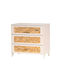 Atria Baby Kommode mit 3 Schubladen Braun 100x55x90cm