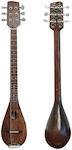 Traditional Handmade Baglama Oval Brown