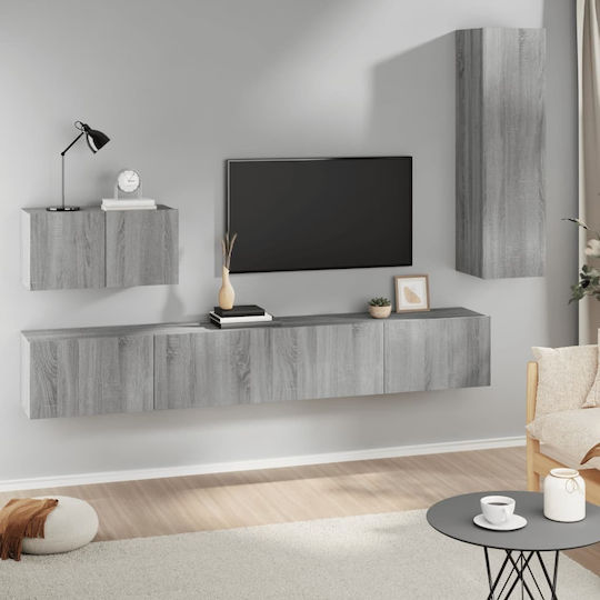 Living Room TV Unit Grey Sonoma L100xW30xH30cm