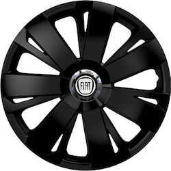 Versaco Energy Cbx Τάσια 14" με Σήμα Fiat Μαύρο 4τμχ