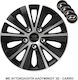 Versaco Car Hubcap Set Rapide Nc with Hyundai Emblem 14" 4pcs Black