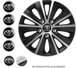 Versaco Τάσια Rapide Nc 14" με Σήμα Toyota 4τμχ Μαύρο TA-00102580 Versaco Τάσια Rapide Nc 14" με Σήμα Toyota 4τμχ Μαύρο TA-00102580