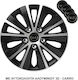 Versaco Auto Radkappen Set Rapide Nc mit Marke Opel 4Stück 14" Schwarz/Silber