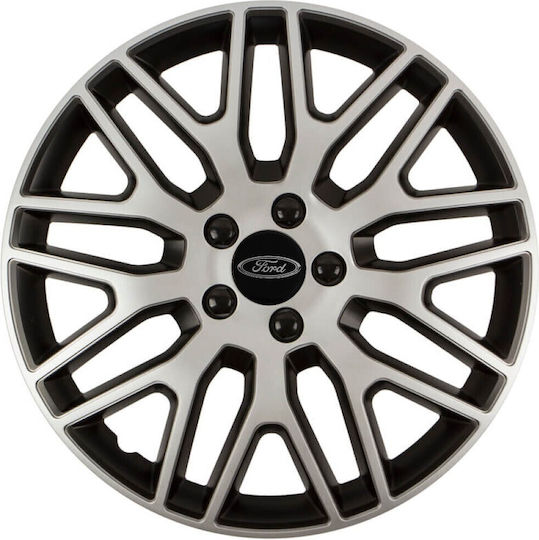 Versaco Car Hubcap Set Dakar with Ford Emblem 15" 4pcs Silver